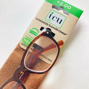 ICU Eyewear Readers +2.00 EcoEyewear Eco Plastic Frames Men’s